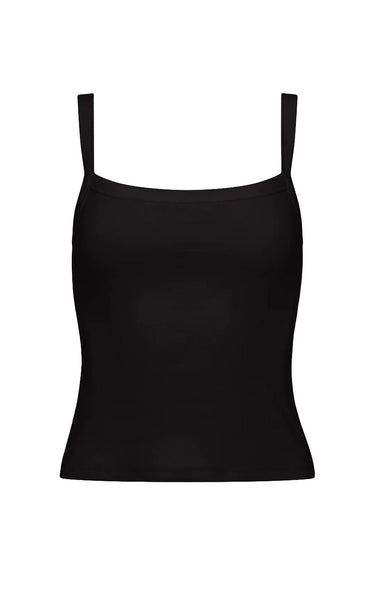 Solene Sexyback Tank in Black