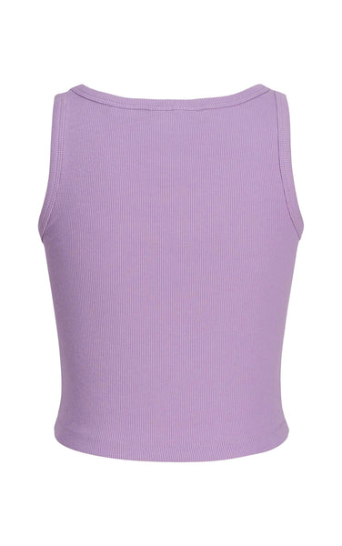Fallon Rib Tank in Purple Rose