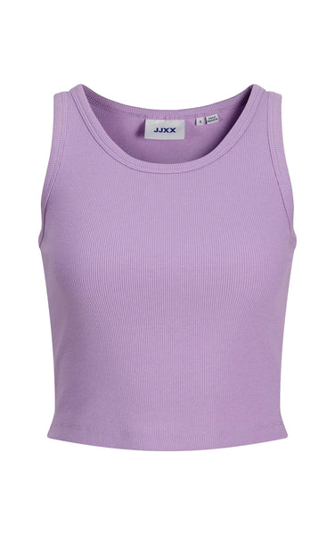 Fallon Rib Tank in Purple Rose