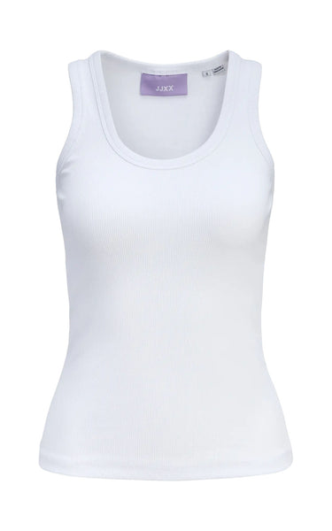 Frida U-Neck Tank in Bright White