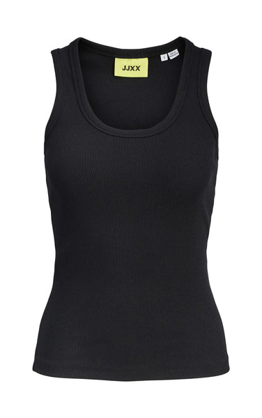 Frida U-Neck Tank in Black