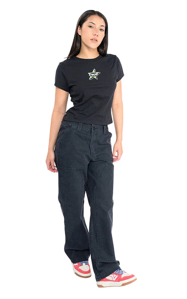 Starmarked Short Sleeve Baby Tee in Black