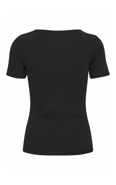 Oreta Short Sleeve Top 2 in Black