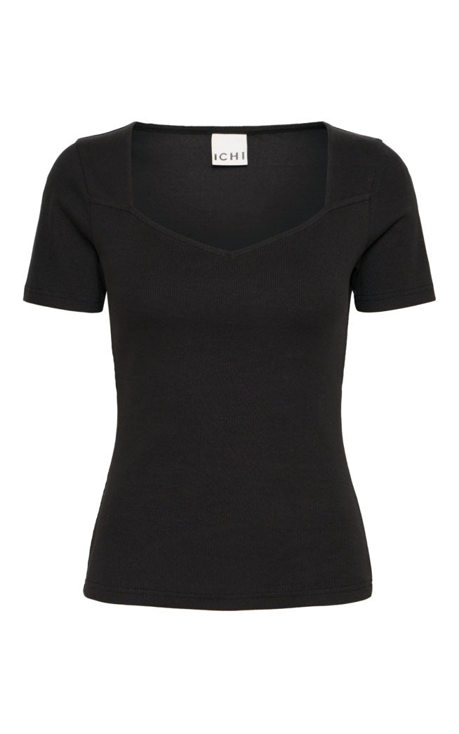 Oreta Short Sleeve Top 2 in Black