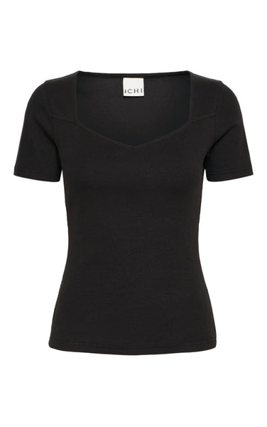 Oreta Short Sleeve Top 2 in Black