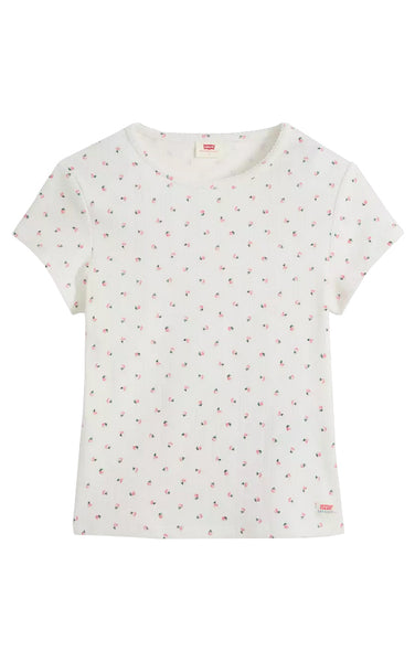 Dry Goods Tee in Abbey Ditsy Coral Blush