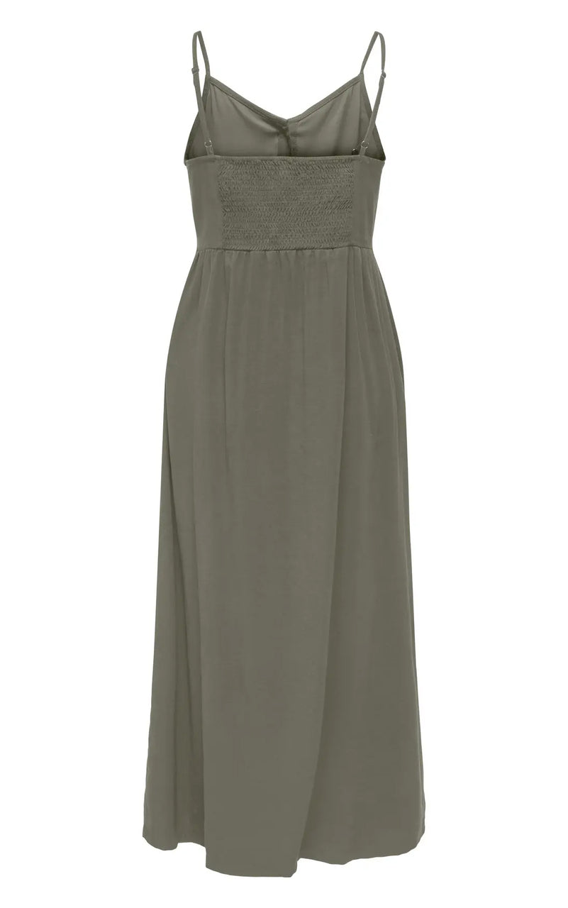 Aris Long Dress in Smokey Olive