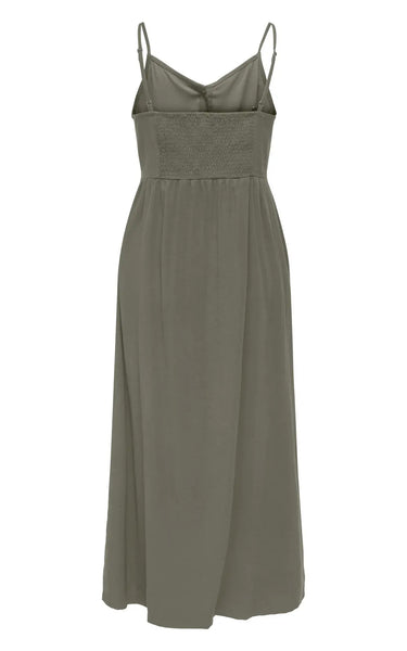 Aris Long Dress in Smokey Olive