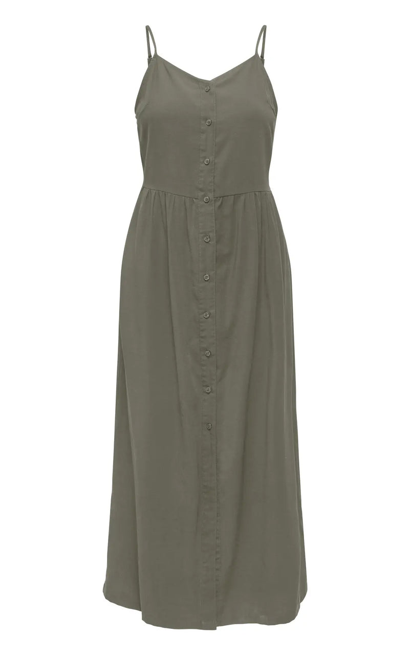 Aris Long Dress in Smokey Olive