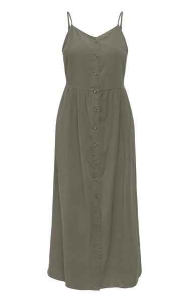 Aris Long Dress in Smokey Olive