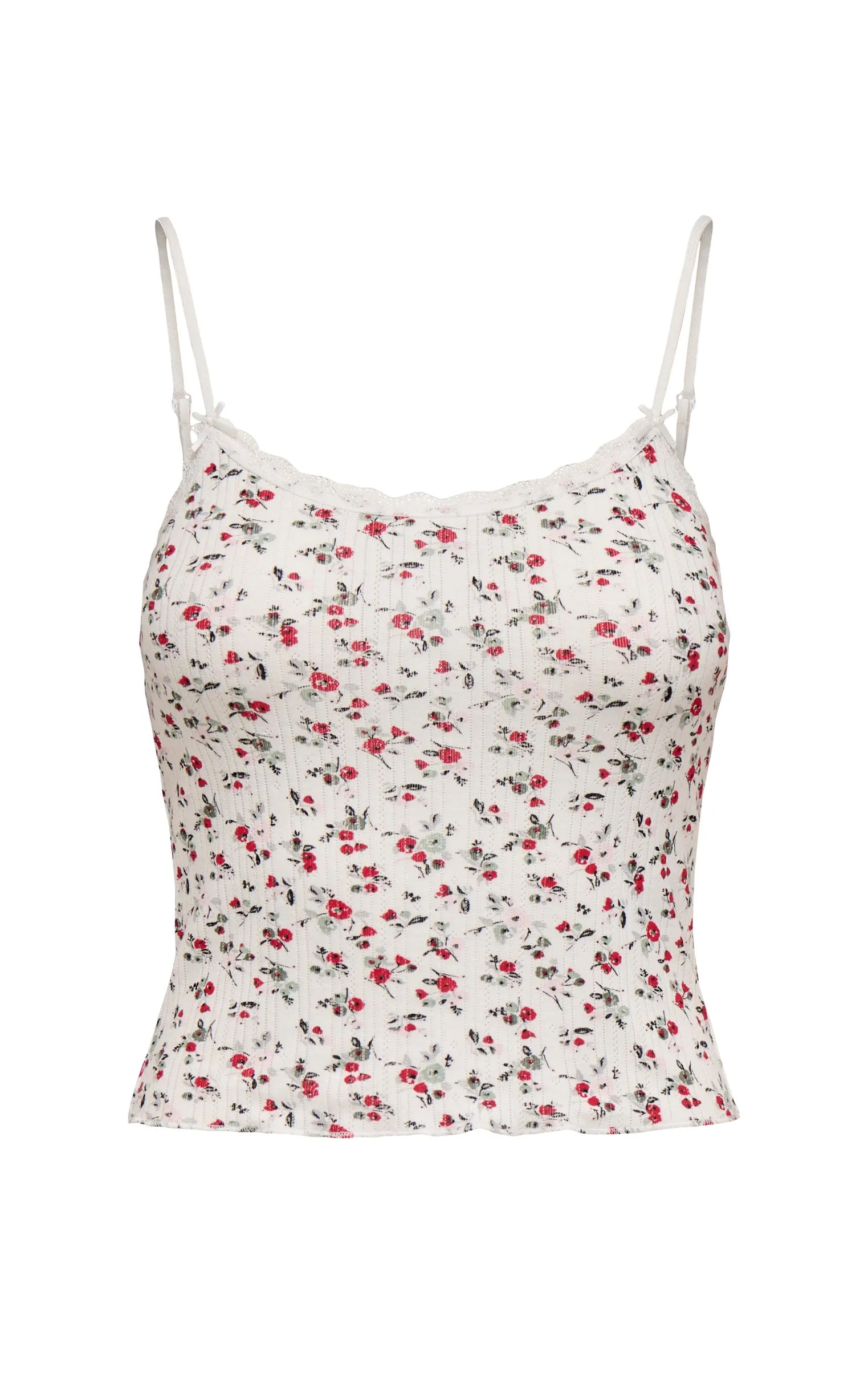 Vips Lace Tank in Cloud with Barbados Cherry Ditsy Floral