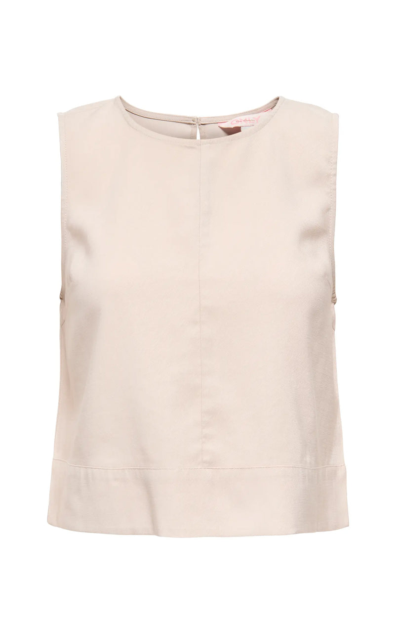 Dorsi Aris Sleeveless Loose Top in Pumice Stone