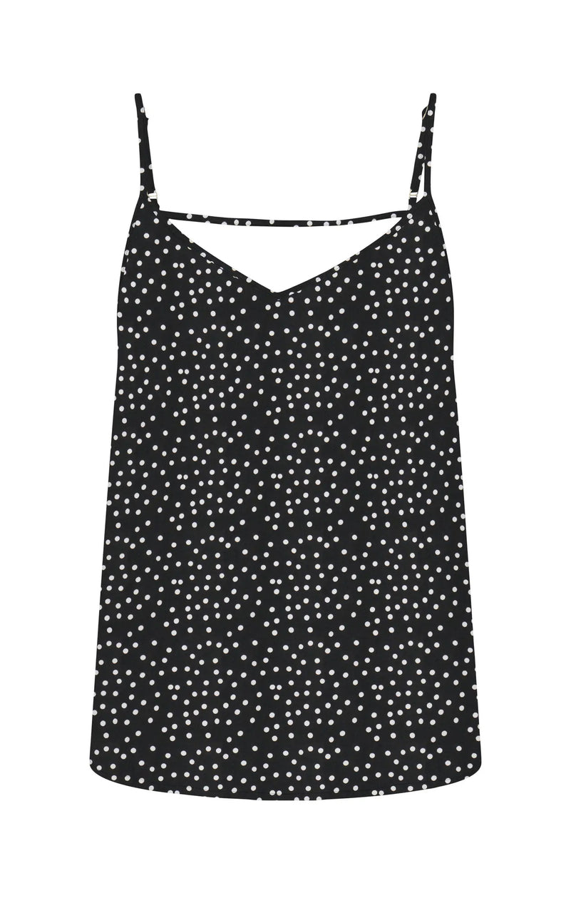 Nova Paris Singlet in Black with Cool Dot