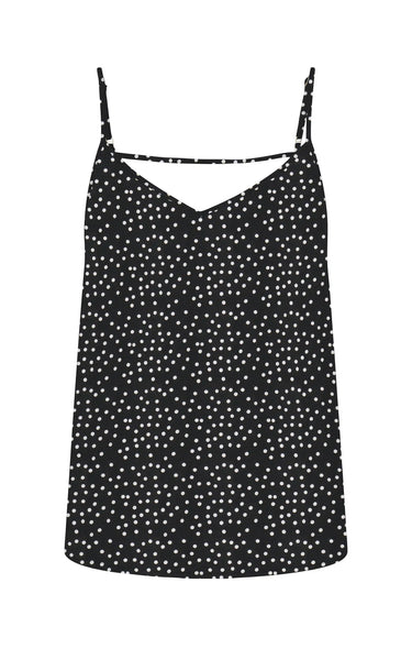 Nova Paris Singlet in Black with Cool Dot
