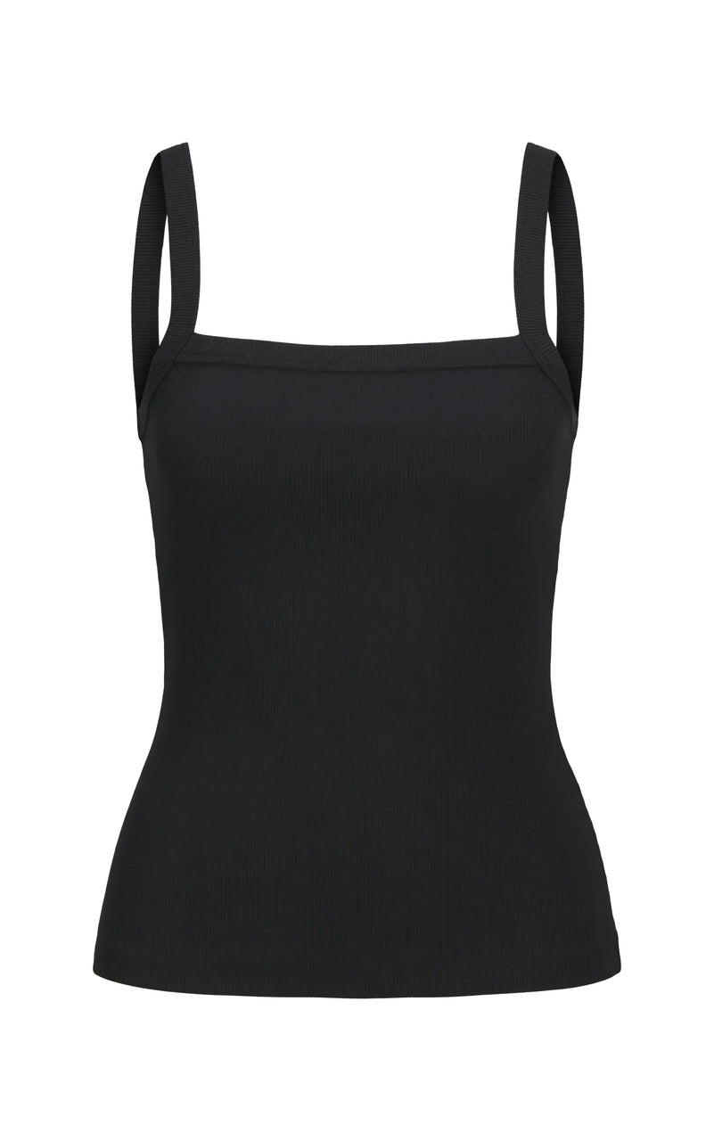 Fifi Rib Tank in Black