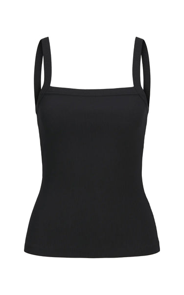 Fifi Rib Tank in Black