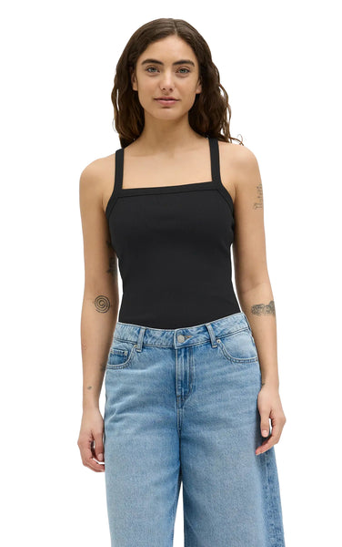 Fifi Rib Tank in Black