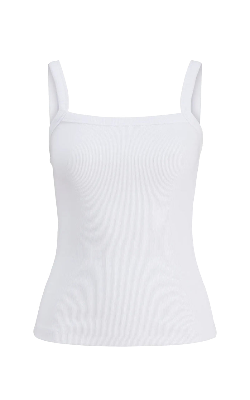 Fifi Rib Tank in Bright White