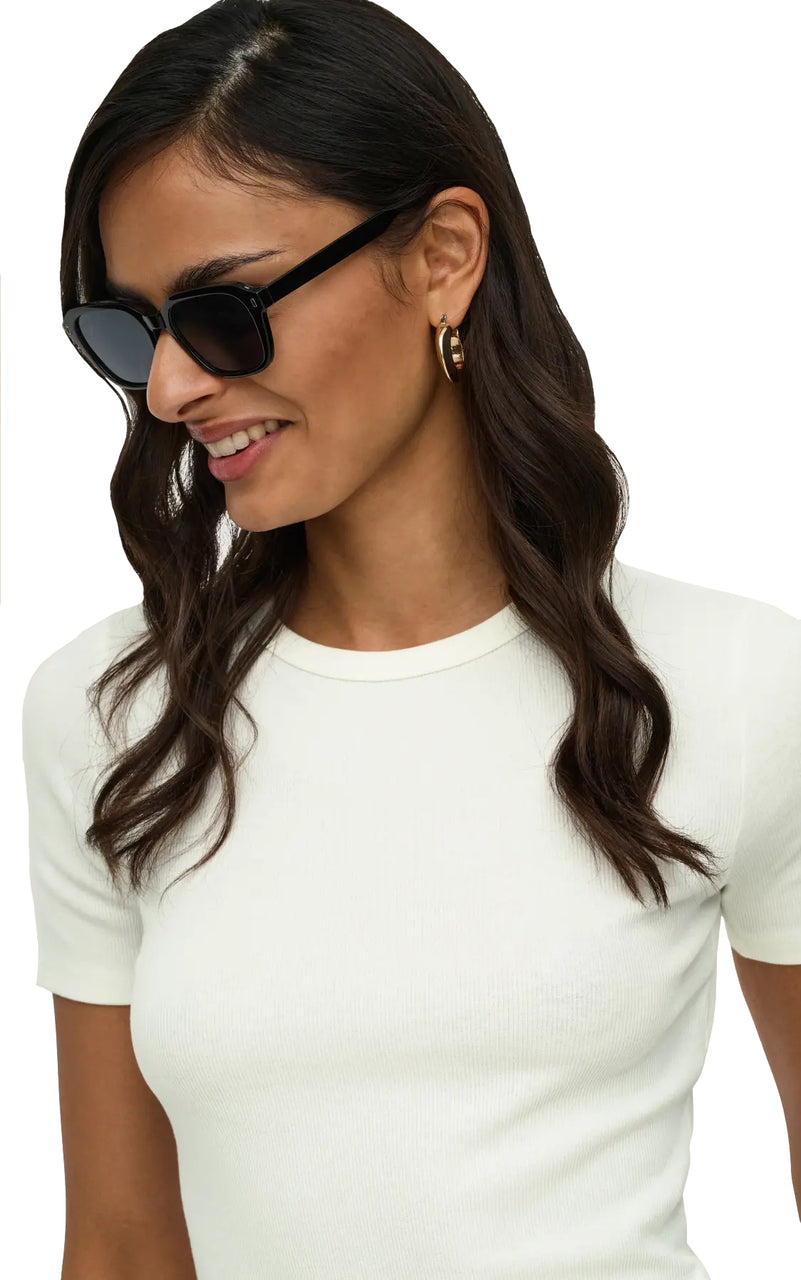 Lucky Short Sleeve Tee in Cloud Dancer