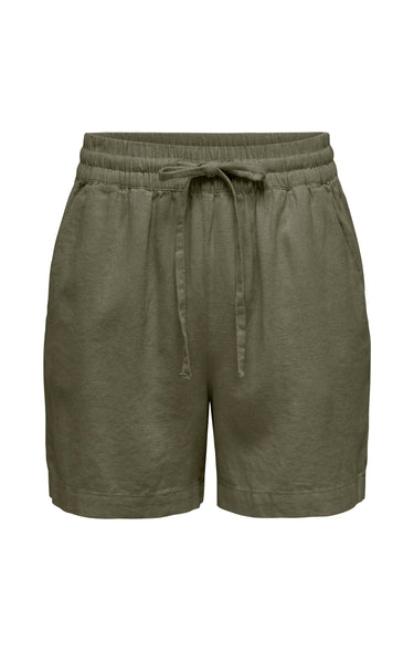 Say High Waist Linen Shorts in Kalamata