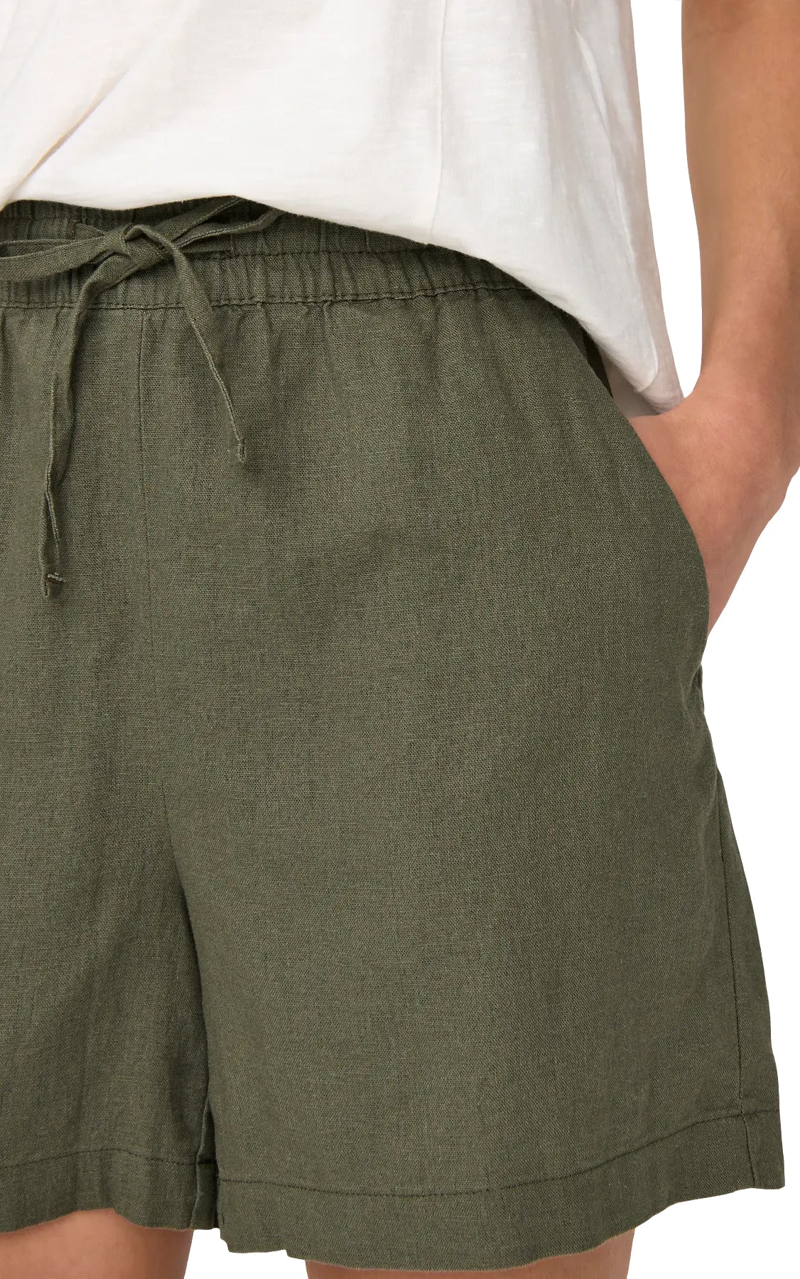 Say High Waist Linen Shorts in Kalamata