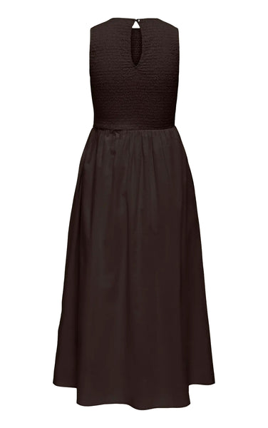 Diego Midi Dress in Chocolate Torte