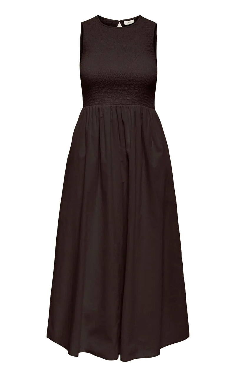 Diego Midi Dress in Chocolate Torte
