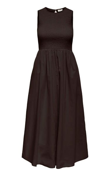 Diego Midi Dress in Chocolate Torte