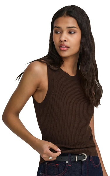 Aya Knit Tank in Chicory Coffee