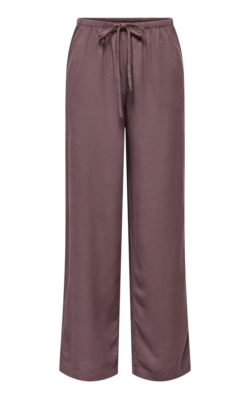 Caya Linen Mid Waist Pant in Huckleberry