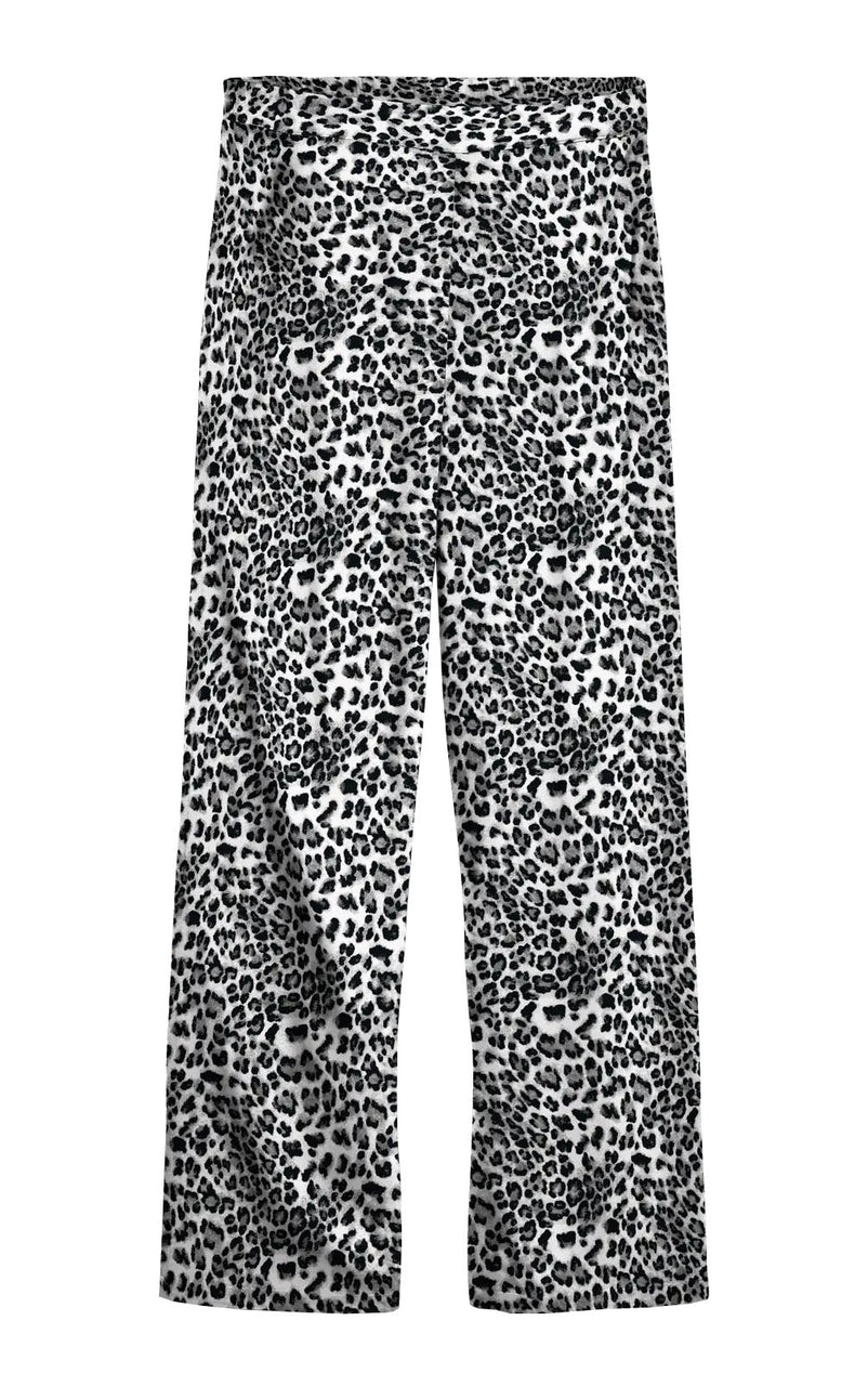 Easy Joy Hight Waist Wide Pants with Diva All Over Print in Black