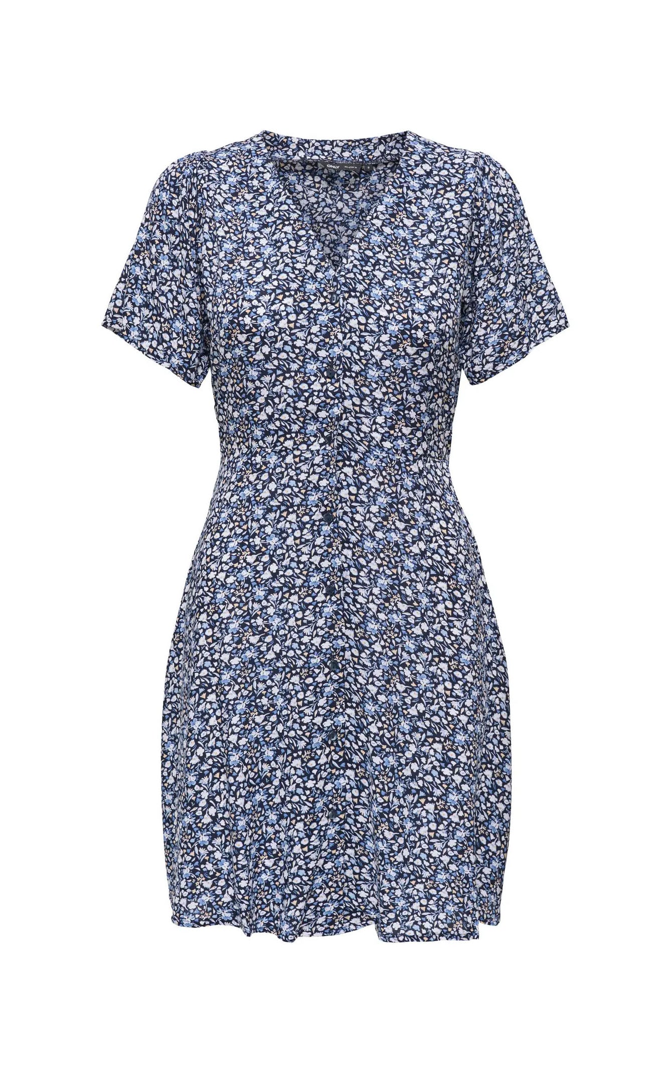 Evida Dress in Night Sky with Sofia Ditsy All Over Print