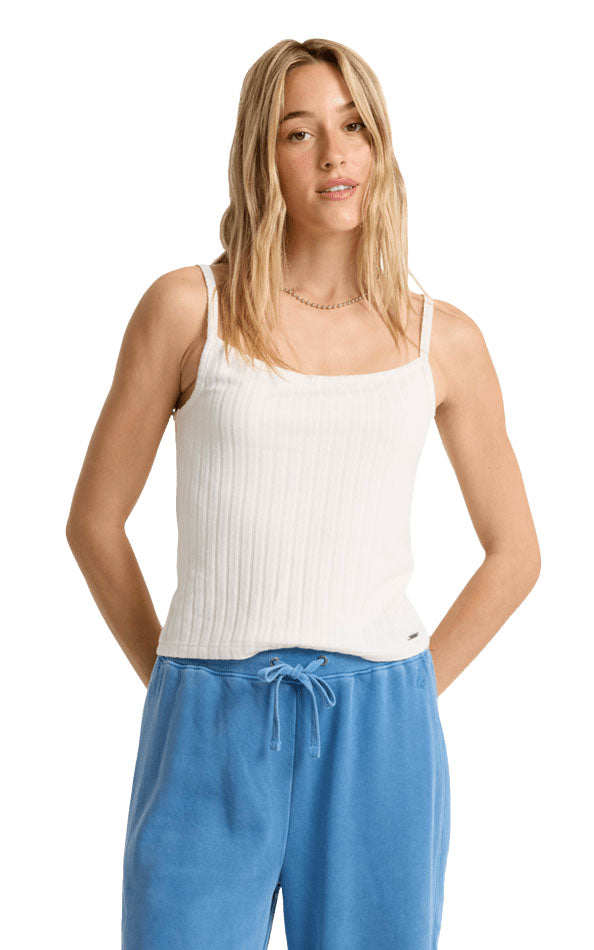Lived In Rib Tank in Star White