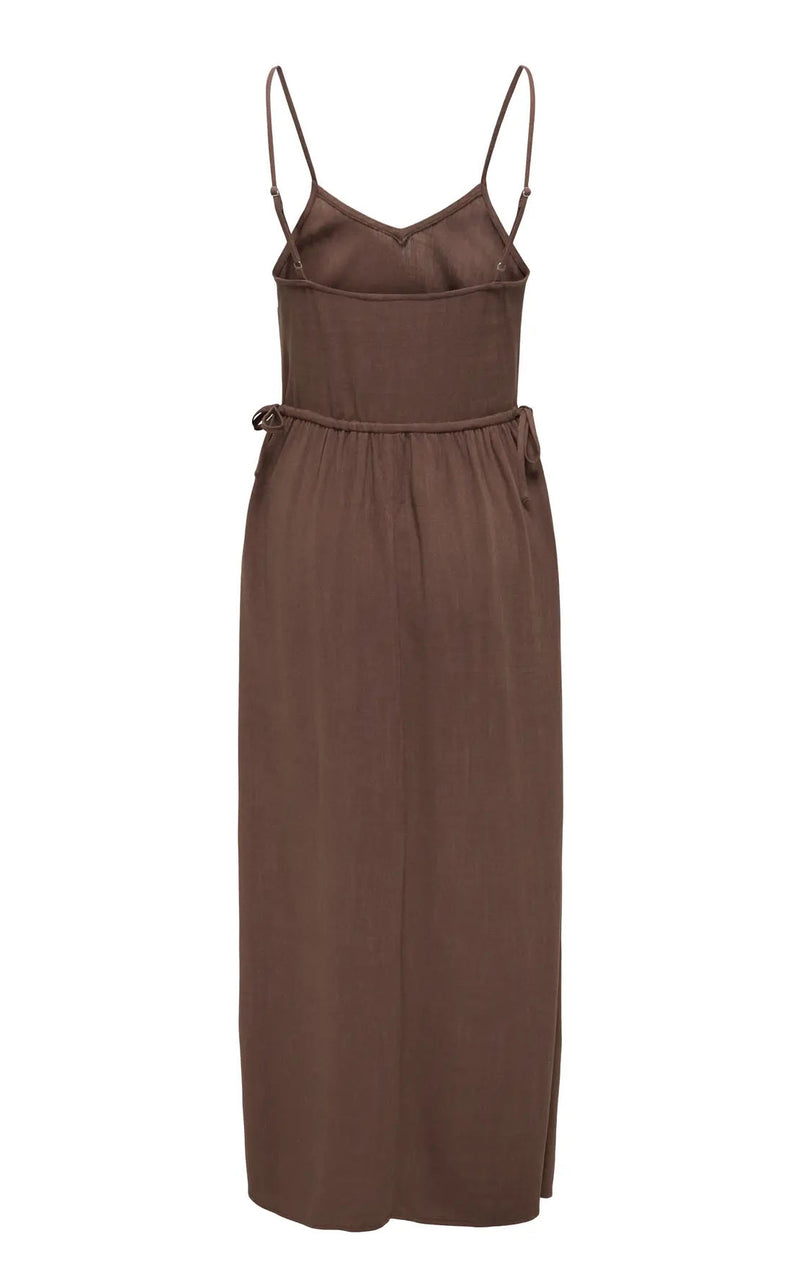 Siesta Linen Blend Long Dress in ‘Shopping Bag’