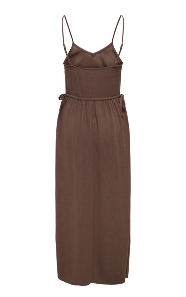 Siesta Linen Blend Long Dress in ‘Shopping Bag’