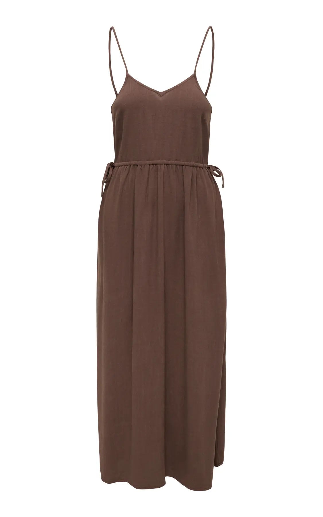 Siesta Linen Blend Long Dress in ‘Shopping Bag’