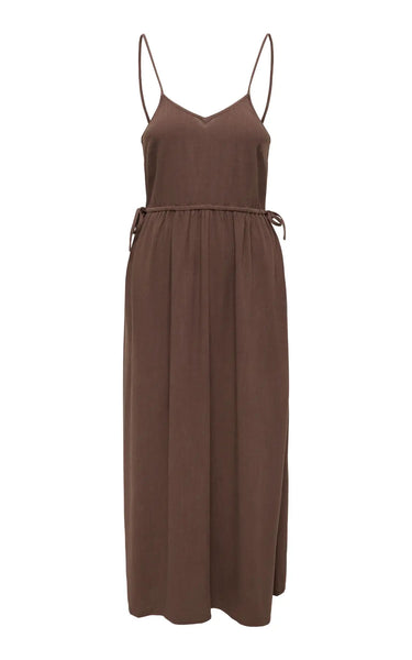 Siesta Linen Blend Long Dress in ‘Shopping Bag’