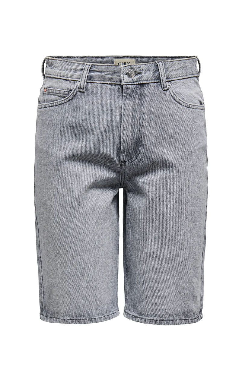 Sonny Wide Shorts in Light Grey Denim