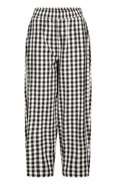 Karra Barrel Pant in Black & White Check