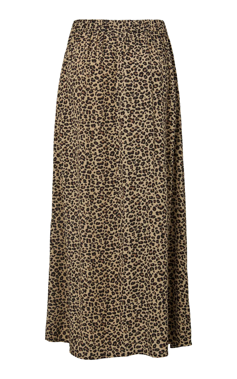 Barri High Waist Ankle Skirt in Cornstalk Leo