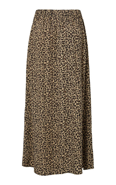 Barri High Waist Ankle Skirt in Cornstalk Leo
