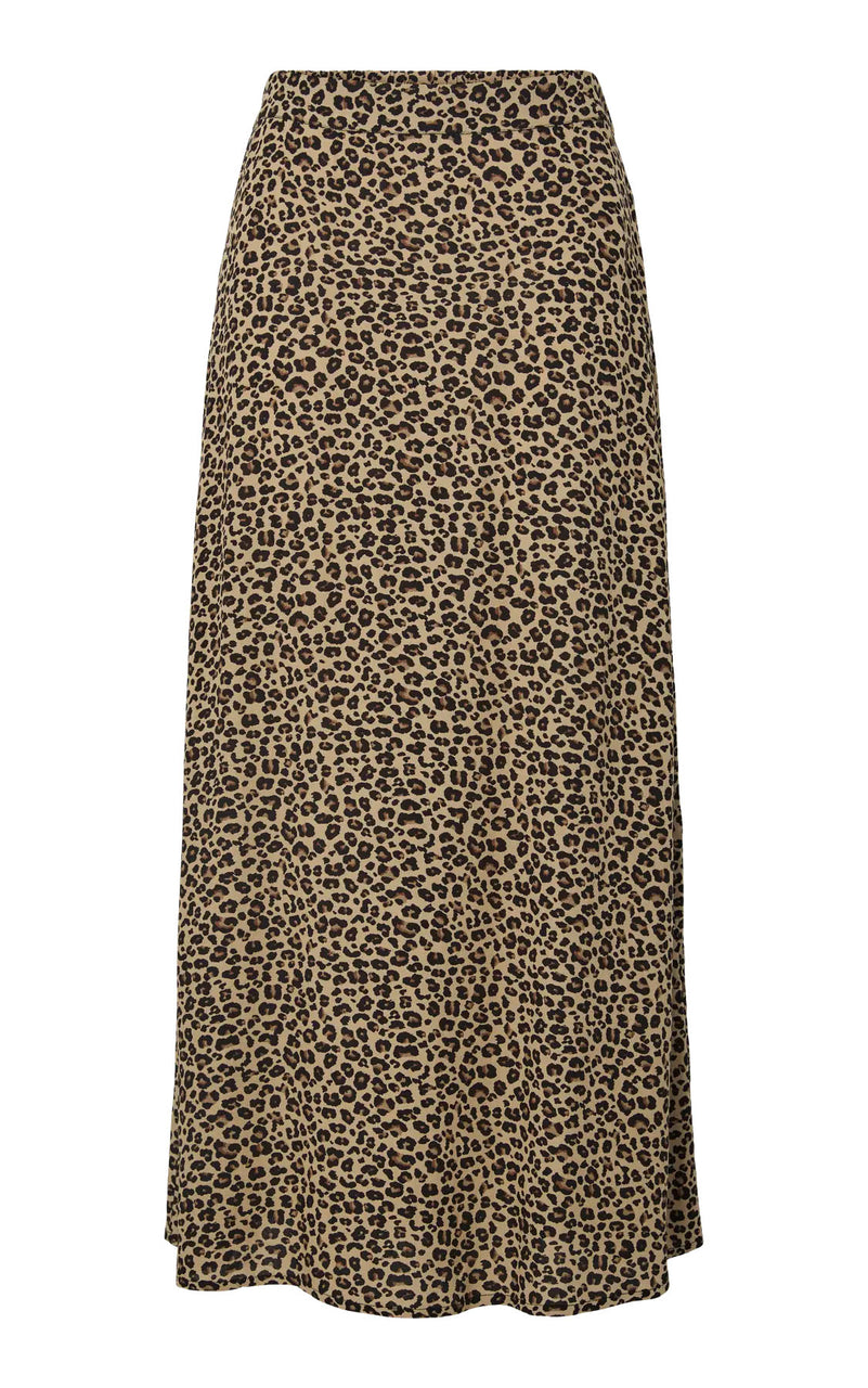 Barri High Waist Ankle Skirt in Cornstalk Leo