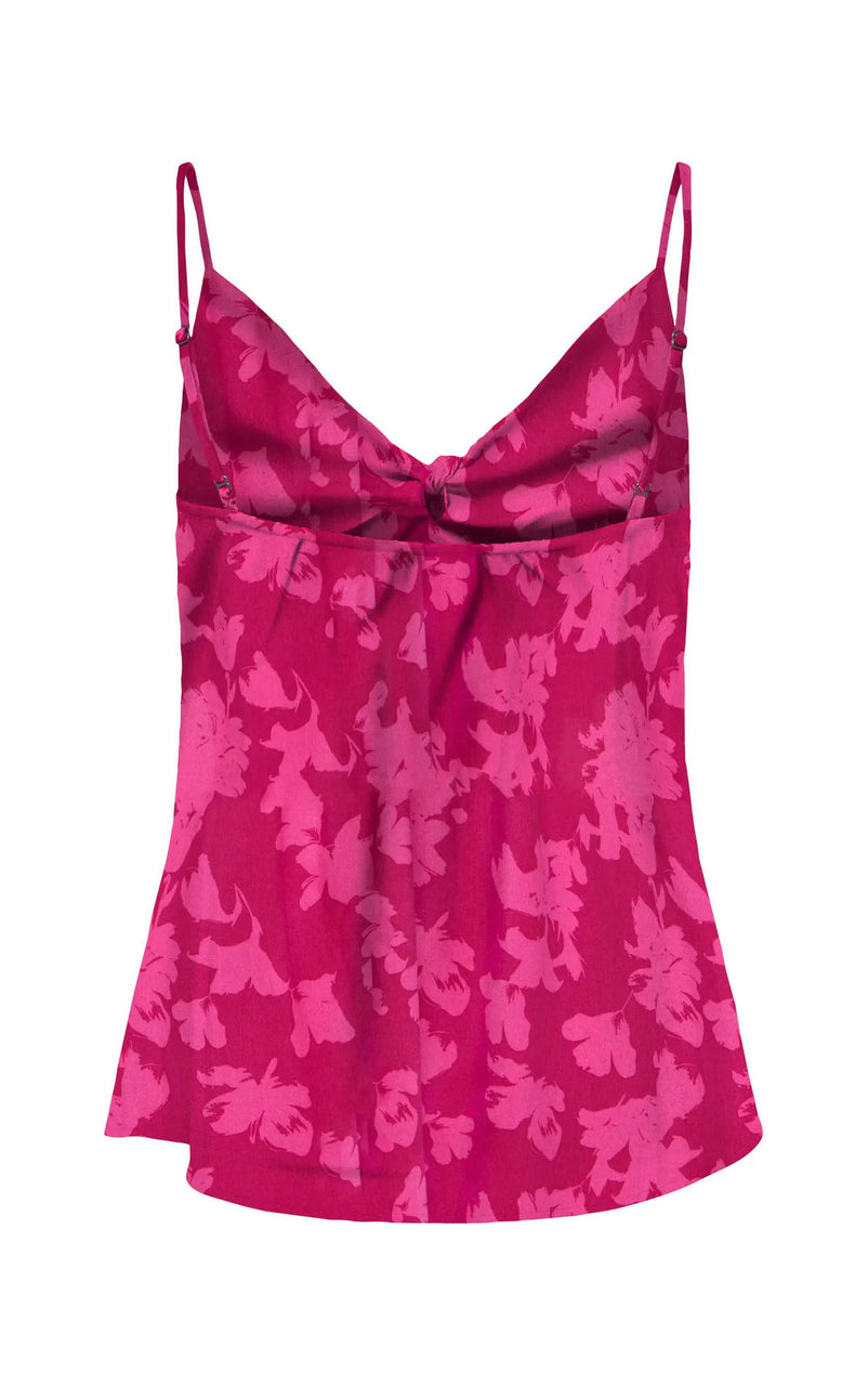 Nova Jules Singlet with Summer Jacquard All Over Print in Sangria
