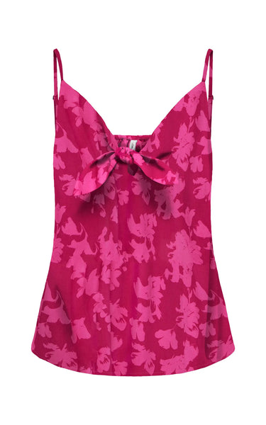 Nova Jules Singlet with Summer Jacquard All Over Print in Sangria