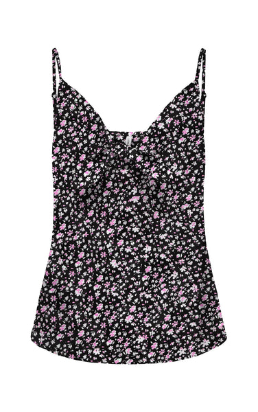 Nova Jules Singlet with Dreaming Floral All Over Print in Black
