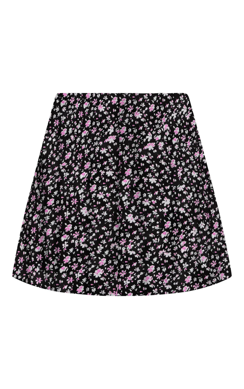 Nova Chay Skort with Dreaming Floral All Over Print in Black