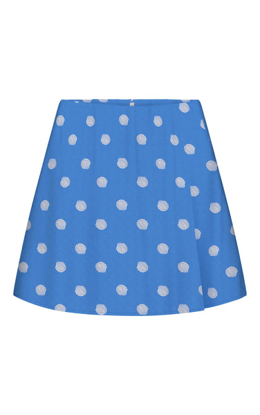 Nova Chay Skort with Shellscape All Over Print in Ultramarine