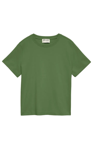 Naima Tee in Kale Green