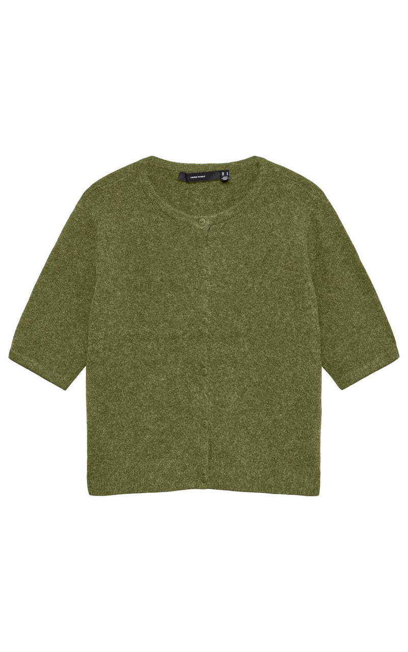Doffy 2/4 Cardigan in Sphagnum Green
