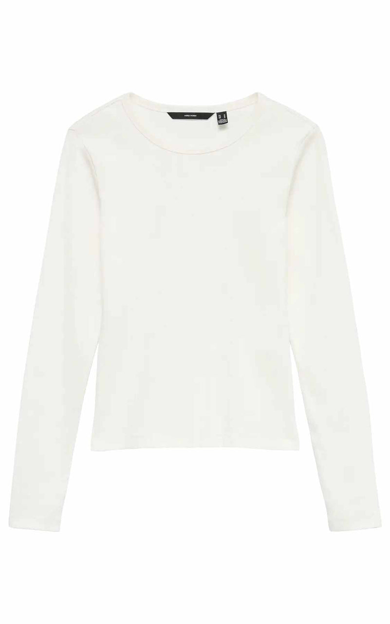 Chloe Long Sleeve Top in Snow White